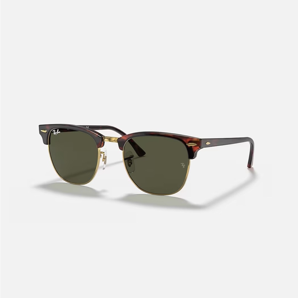 Ray-Ban Clubmaster Classic Polished Tortoise on Gold Sunglasses - Picture 2 of 16